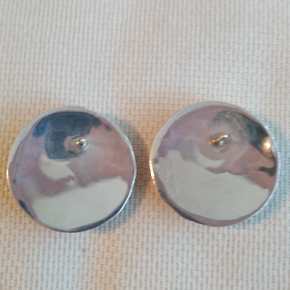 Sterling Silver Circle Earrings - image 4